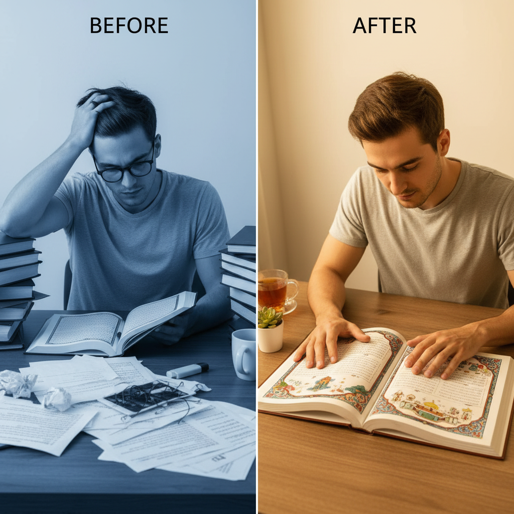 Quran Made Simple Guide: Illustrated Tafsir & Easy Quran Study for Beginners, Ramadan & Eid Gifts, Daily Islamic Reflection Book